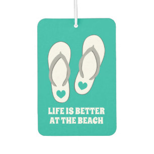 Life is better at the beach cute car air freshener