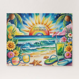 Life Is Better At The Beach Jigsaw Puzzle