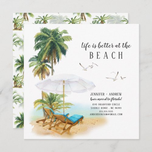 Life Is Better At The Beach Moving Announcement