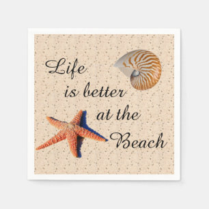 Life is better at the beach napkins