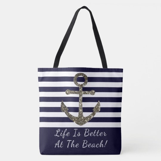 nautical beach bag