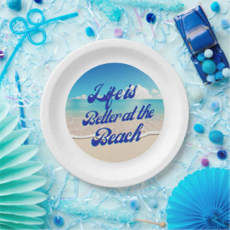 Life is Better At the Beach paper plates