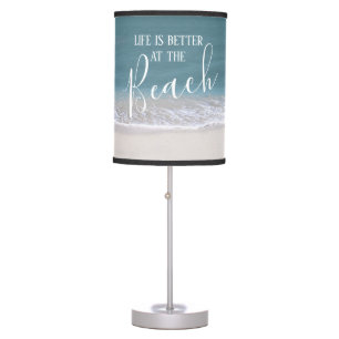 Life Is Better At The Beach Photo Table Lamp