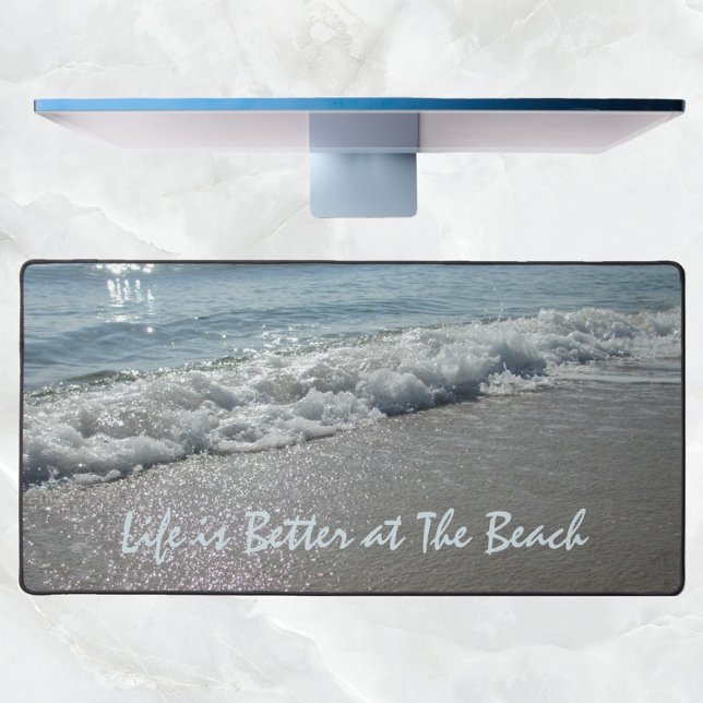 Life is Better at the Beach Photographic Seascape Desk Mat (Creator Uploaded)