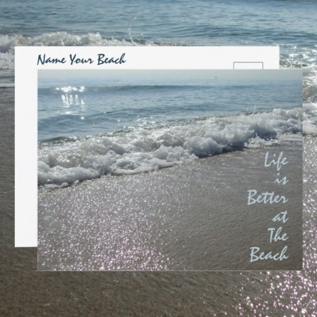 Life is Better at the Beach Photographic Seascape Postcard (Creator Uploaded)