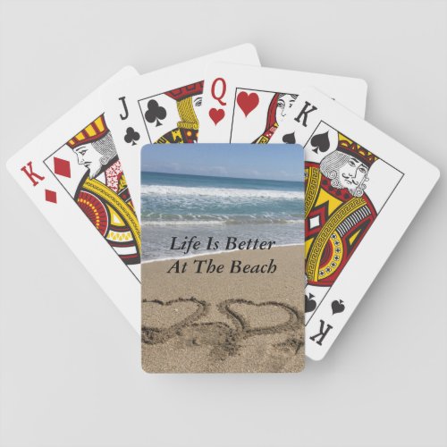 Life Is Better At The Beach Poker Cards