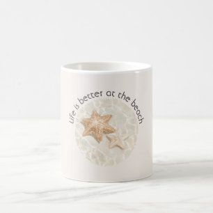 Life is Better at the Beach Starfish Coffee Mug