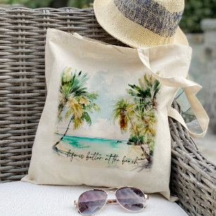 Life is better at the beach summer holiday tote bag