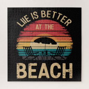 Life Is Better At The Beach Summer Vacation Vibes Jigsaw Puzzle