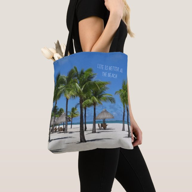 Life is better at the Beach Tote Bag (Close Up)