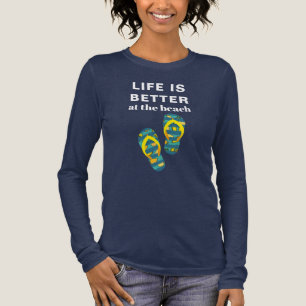 Life is Better at the Beach Tropical Vacation Mom Tri-Blend Shirt