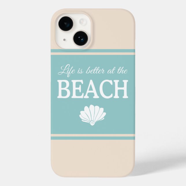 Life Is Better At The Beach Turquoise Sand Case-Mate iPhone Case (Back)