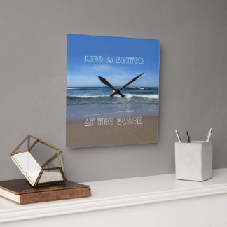 Life is better at the Beach Wall Clock