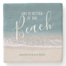 Life Is Better At The Beach | Water and Sand Photo Stone Coaster Life Is Better At The Beach | Water and Sand Photo Stone Coaster