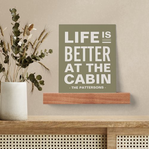 Life is Better at the Cabin Personalized Picture Ledge
