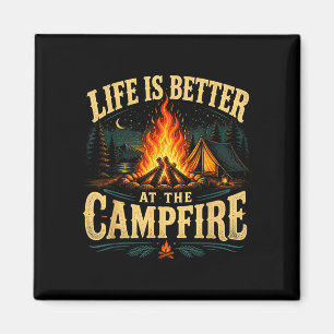 Life is better at the campfire funny rv camper magnet