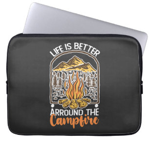 Life Is Better At The Campfire Travel Laptop Sleeve