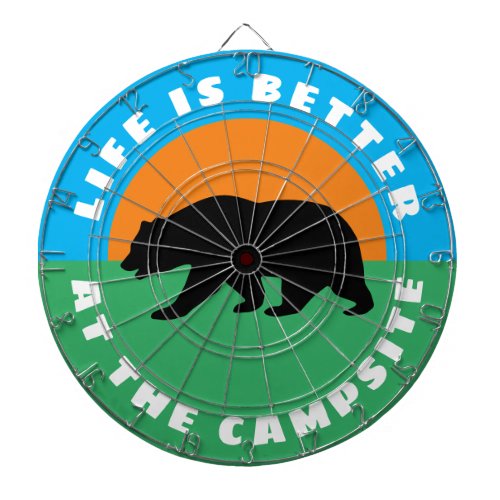 Life is better at the campsite bear dart board