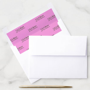 Life Is Better At The Clubhouse   Green & Magenta  Envelope Liner