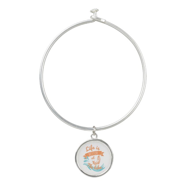 life is better at the lake bangle bracelet (Front)