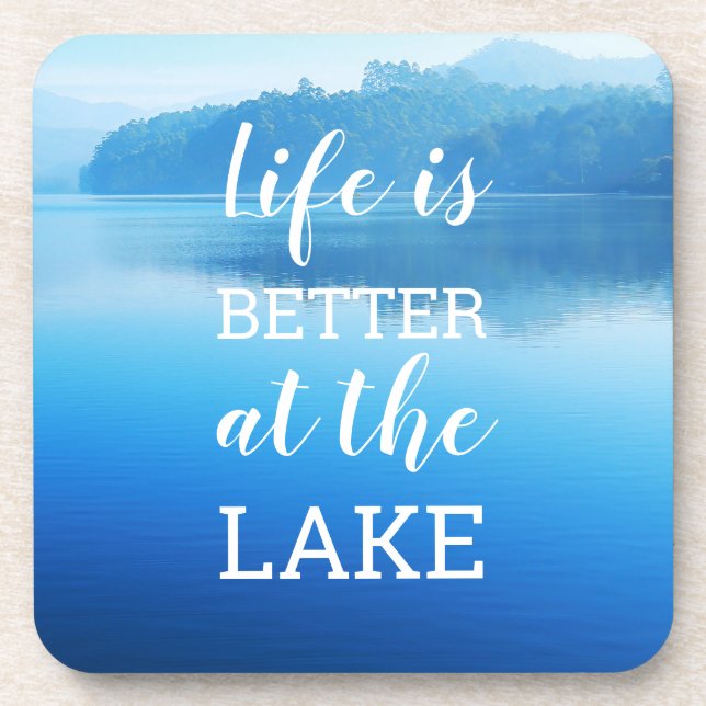 "Life Is Better at the Lake" Beverage Coaster (Front)