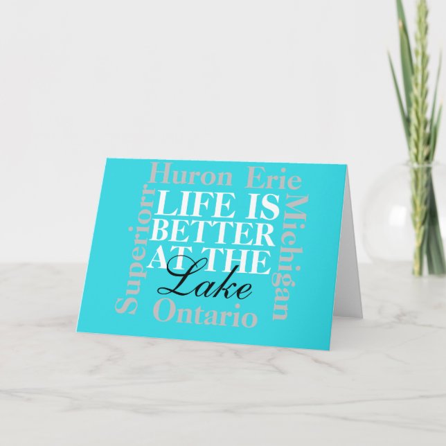 Life is better at the lake blank card (Front)