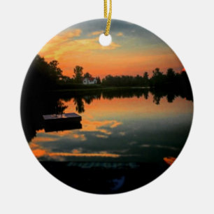 Life is Better at The Lake Ceramic Ornament