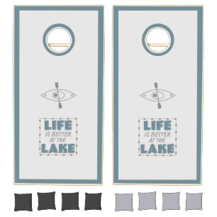Life Is Better At the Lake Cornhole Set