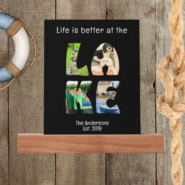 Life is Better at the Lake Custom Photos Name Picture Ledge (Creator Uploaded)