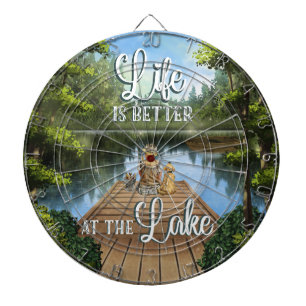 Life Is Better At The Lake Dart Board