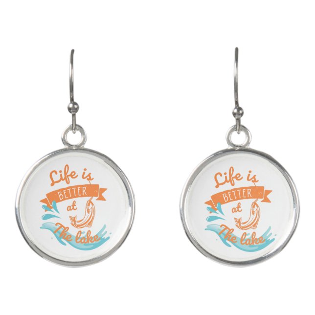 life is better at the lake earrings (Front)
