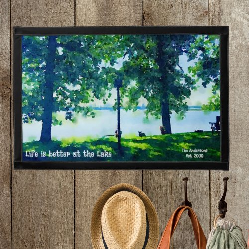 Life is better at the Lake Family Name Wall Pennant