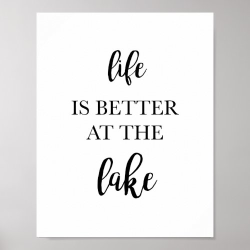 Life is Better at the Lake Home Decor Art Print