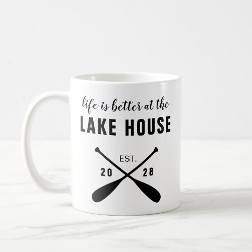 Life Is Better At The Lake House Paddles Coffee Mug