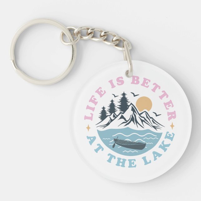 Life Is Better at The Lake Keychain (Front)