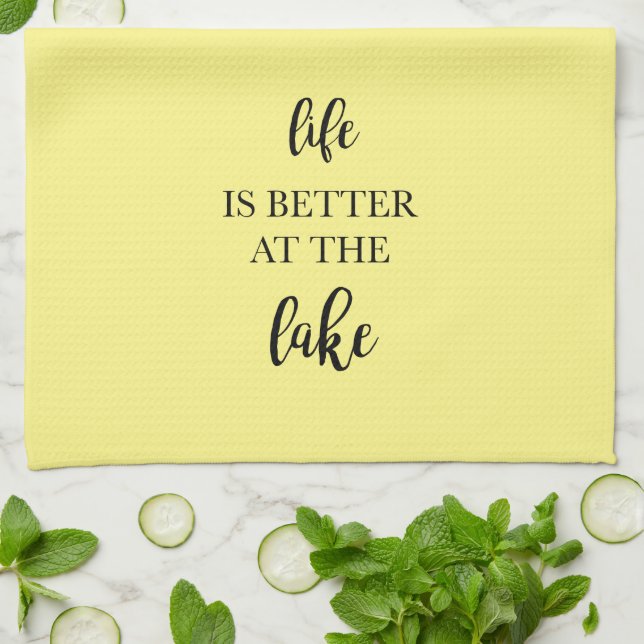 Life is Better at the Lake Kitchen Towel (Folded)