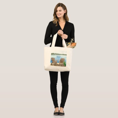 Life Is Better At The Lake Large Tote Bag