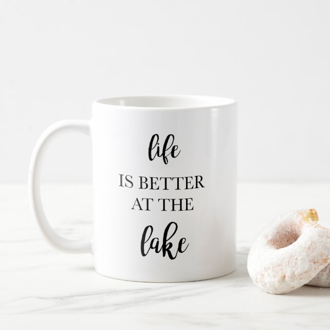 Life is Better at the Lake Mountain Living Coffee Mug (With Donut)