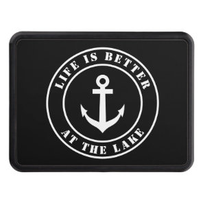 Life is better at the lake nautical anchor trailer hitch cover