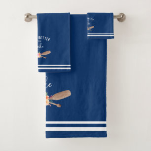 Life Is Better At The Lake Nautical Bath Towel Set