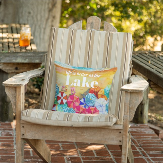 Life is Better at the Lake Outdoor Pillow (Chair)