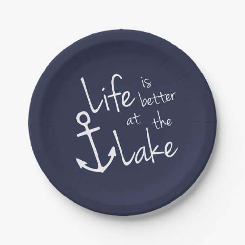 LIFE IS BETTER AT THE LAKE PAPER PLATES