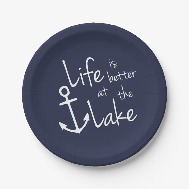 LIFE IS BETTER AT THE LAKE PAPER PLATES (Front)