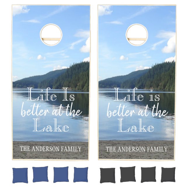 Life Is Better at the Lake Personalized Cornhole Set (Set)
