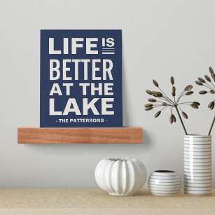 Life is Better at the Lake Personalized Picture Ledge