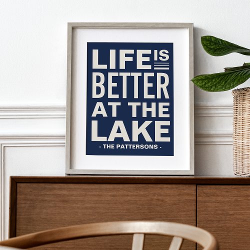 Life is Better at the Lake Personalized Print