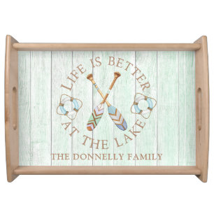 Life Is Better At The Lake Personalized  Serving Tray