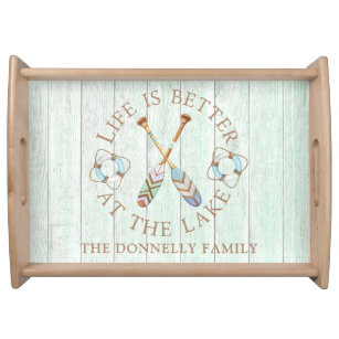 Life Is Better At The Lake Personalized  Serving Tray