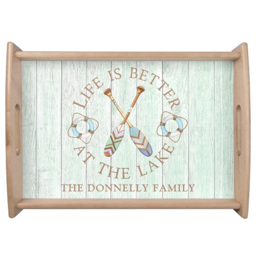 Life Is Better At The Lake Personalized  Serving Tray