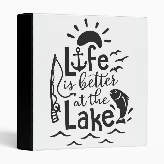 **LIFE IS BETTER AT THE LAKE** PHOTO ALBUM 3 RING BINDER (Front/Spine)